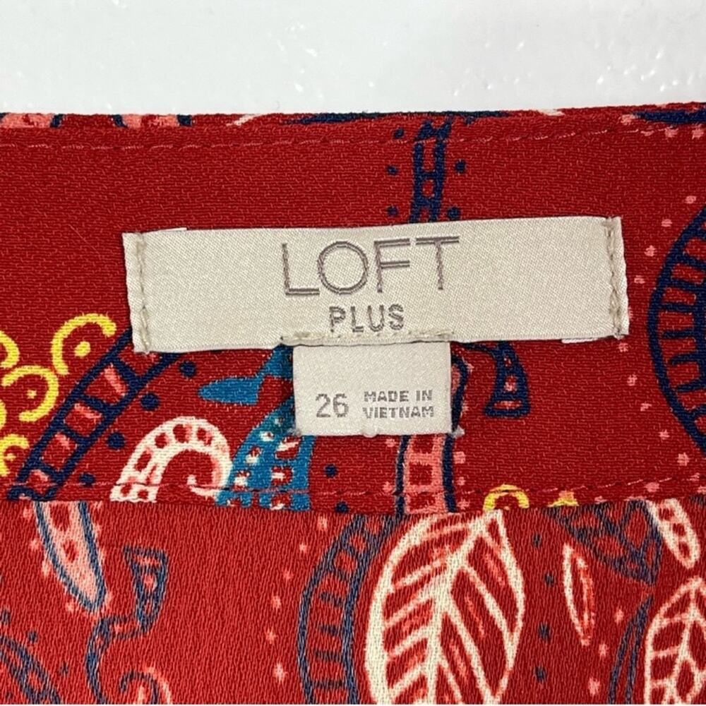 LOFT Plus, Paisley Wrap Mini Skirt. Size 26. In excellent condition! - Picture 5 of 8